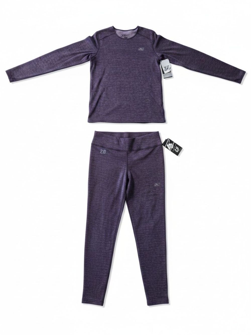 Klim Purple Heathered Base Layer Top & Matching Bottoms XL NWT